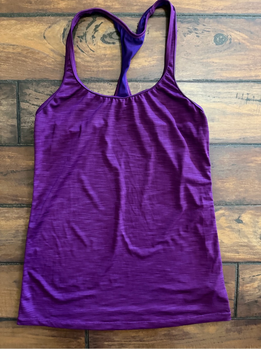 New Balance Like New Heathered On Front/ Purple On Back Racerback Tank